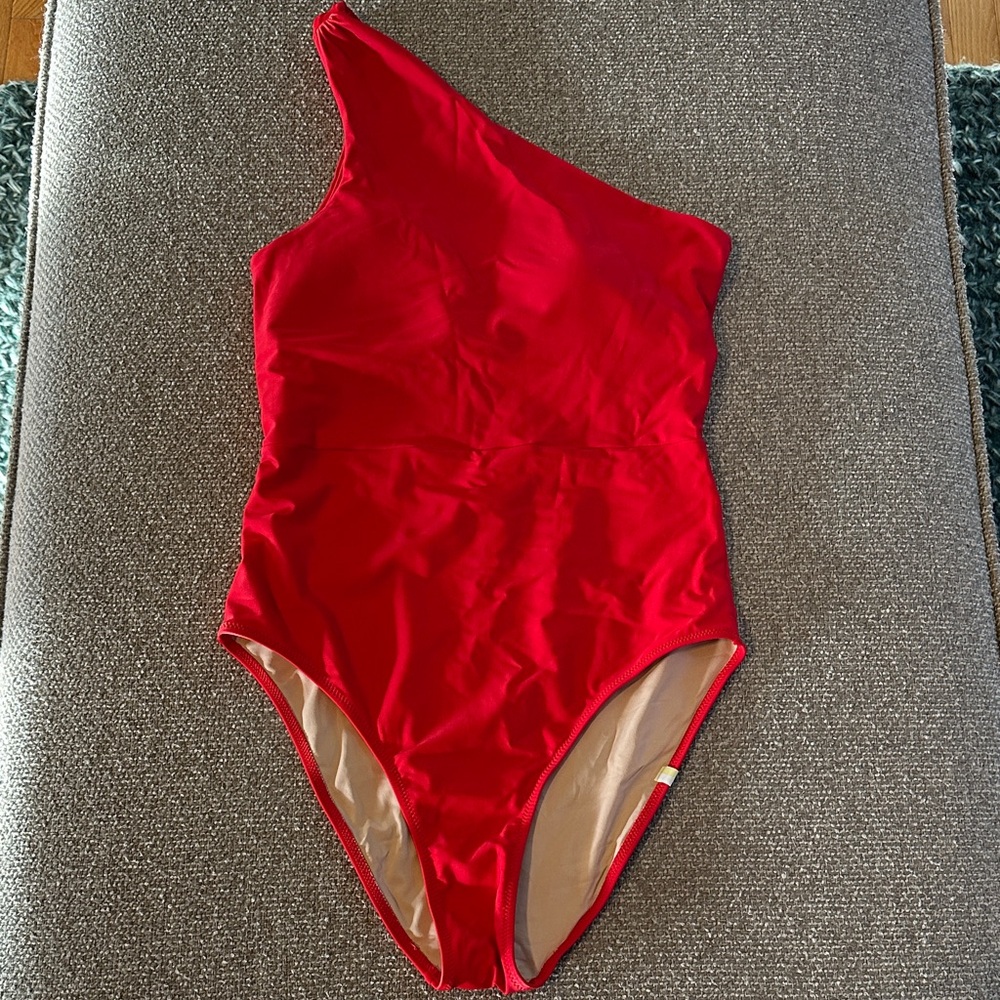 Summersalt One-Shoulder Red One-Piece Swimsuit